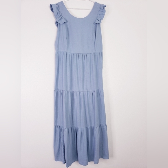 MSK Open Back Maxi Ruffle Dress - Picture 2 of 7
